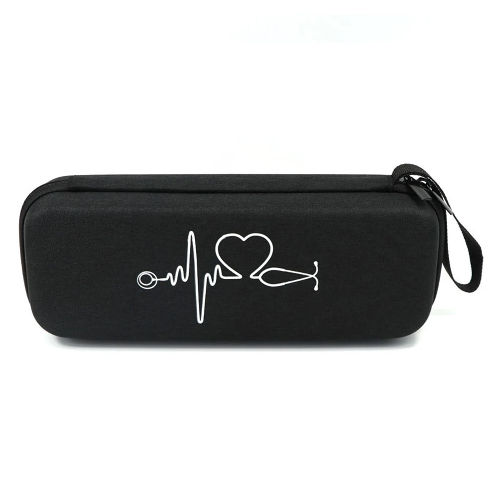 EVA Travel Portable Medical Stethoscope Storage Box First Aid Kit Mesh Pockets Case for 3M Littmann Cardiology III Stethoscope