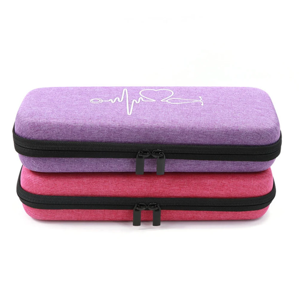 EVA Travel Portable Medical Stethoscope Storage Box First Aid Kit Mesh Pockets Case for 3M Littmann Cardiology III Stethoscope