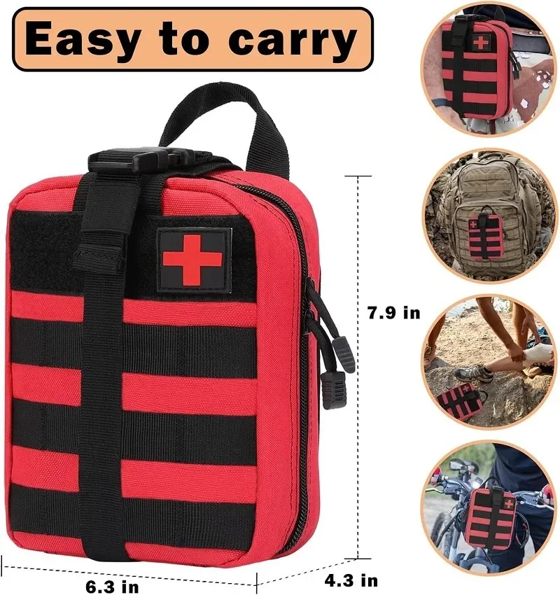 Outdoor First Aid Bag EDC Molle Medical Kit IFAK Survival Emergency Pack EDC Travel Fishing Camping Hiking Hunting Accessories