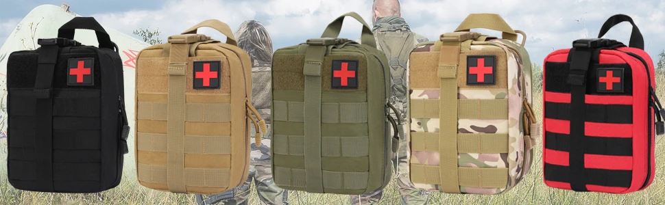 Outdoor First Aid Bag EDC Molle Medical Kit IFAK Survival Emergency Pack EDC Travel Fishing Camping Hiking Hunting Accessories