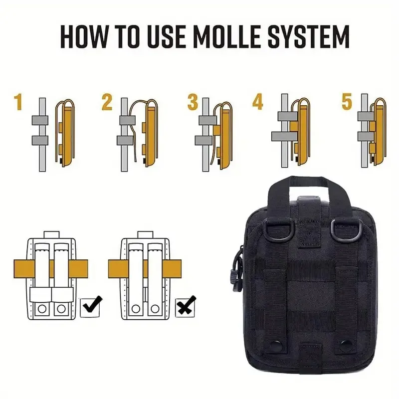 Outdoor First Aid Bag EDC Molle Medical Kit IFAK Survival Emergency Pack EDC Travel Fishing Camping Hiking Hunting Accessories