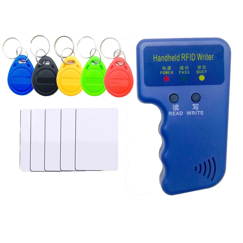Handheld 125KHz EM4100 TK4100 RFID Copier Writer Duplicator Programmer Reader Rewritable T5577 EM4305 Keyfobs Tags Cards