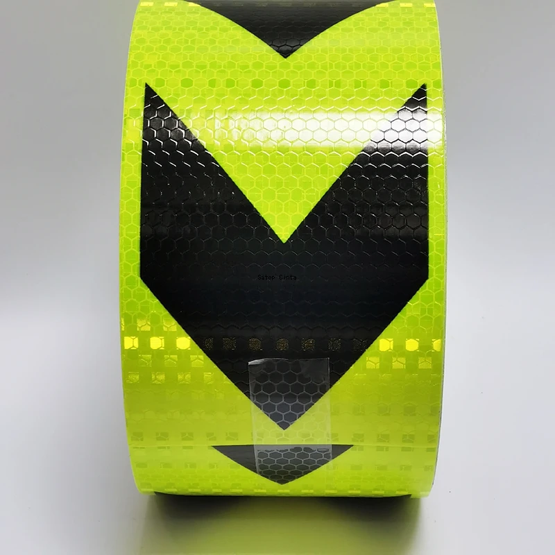 4Inch Arrow Reflective Tapes Conspicuity Waterproof Safety Caution Reflectors Warning Stickers DIY 1Meters For Car Truck Vehicle