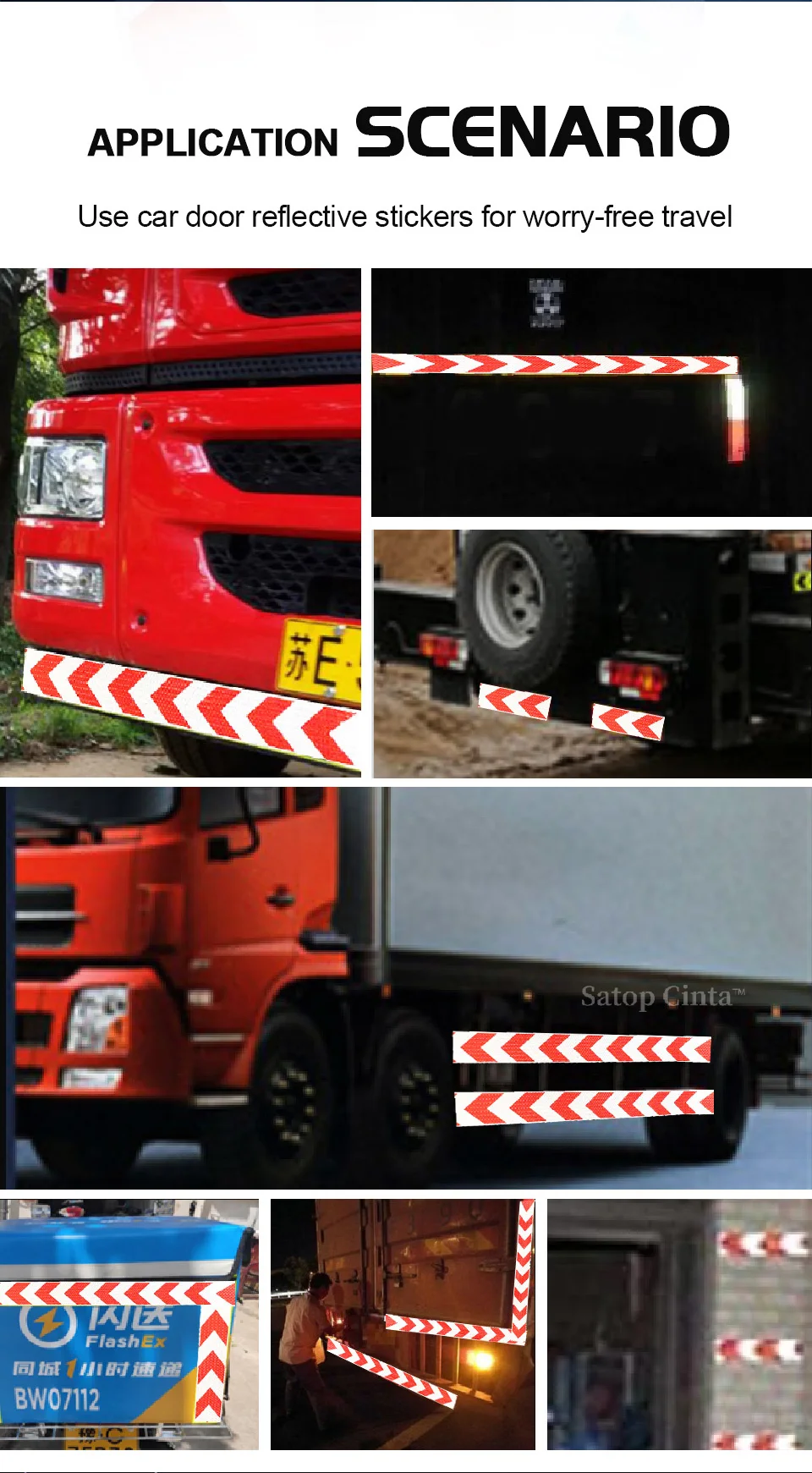 4Inch Arrow Reflective Tapes Conspicuity Waterproof Safety Caution Reflectors Warning Stickers DIY 1Meters For Car Truck Vehicle