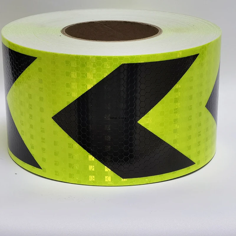 4Inch Arrow Reflective Tapes Conspicuity Waterproof Safety Caution Reflectors Warning Stickers DIY 1Meters For Car Truck Vehicle