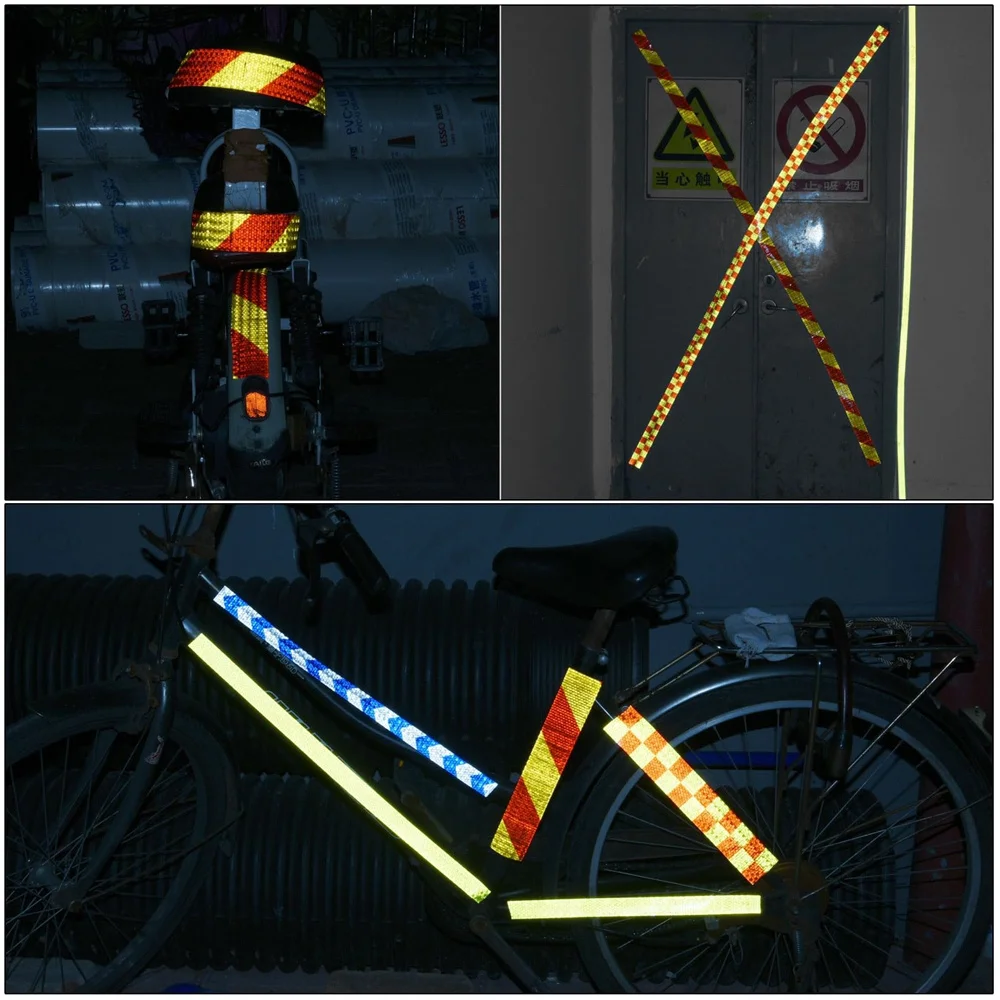4Inch Arrow Reflective Tapes Conspicuity Waterproof Safety Caution Reflectors Warning Stickers DIY 1Meters For Car Truck Vehicle