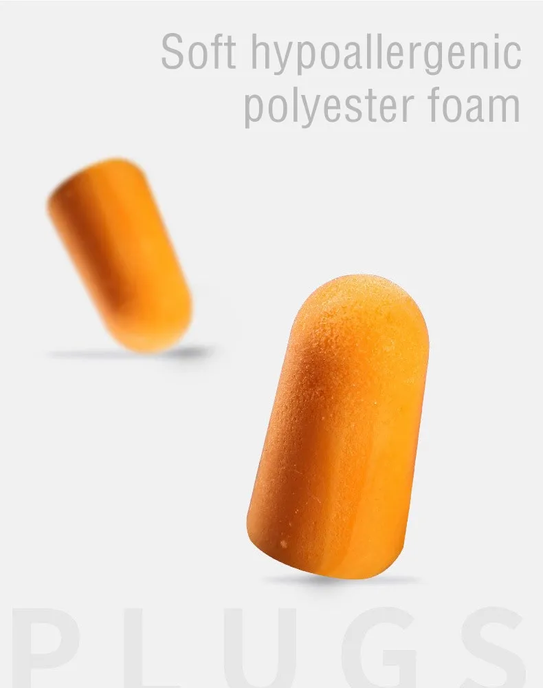 3M Earplugs 1100 1110 Pack of 2 Foam Ear Protection Noise Resisitant No Tearing Anti Dirt Good Resilience Work Study Rest Sleep