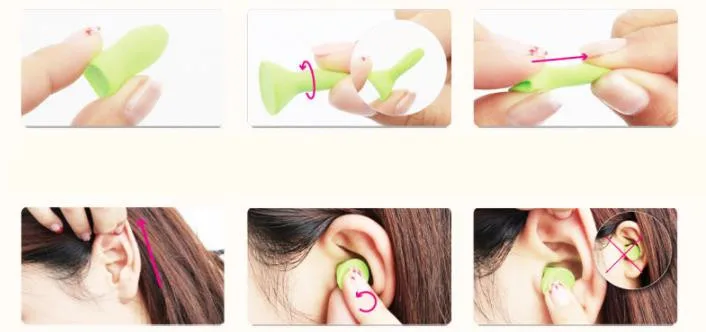 3M Earplugs 1100 1110 Pack of 2 Foam Ear Protection Noise Resisitant No Tearing Anti Dirt Good Resilience Work Study Rest Sleep