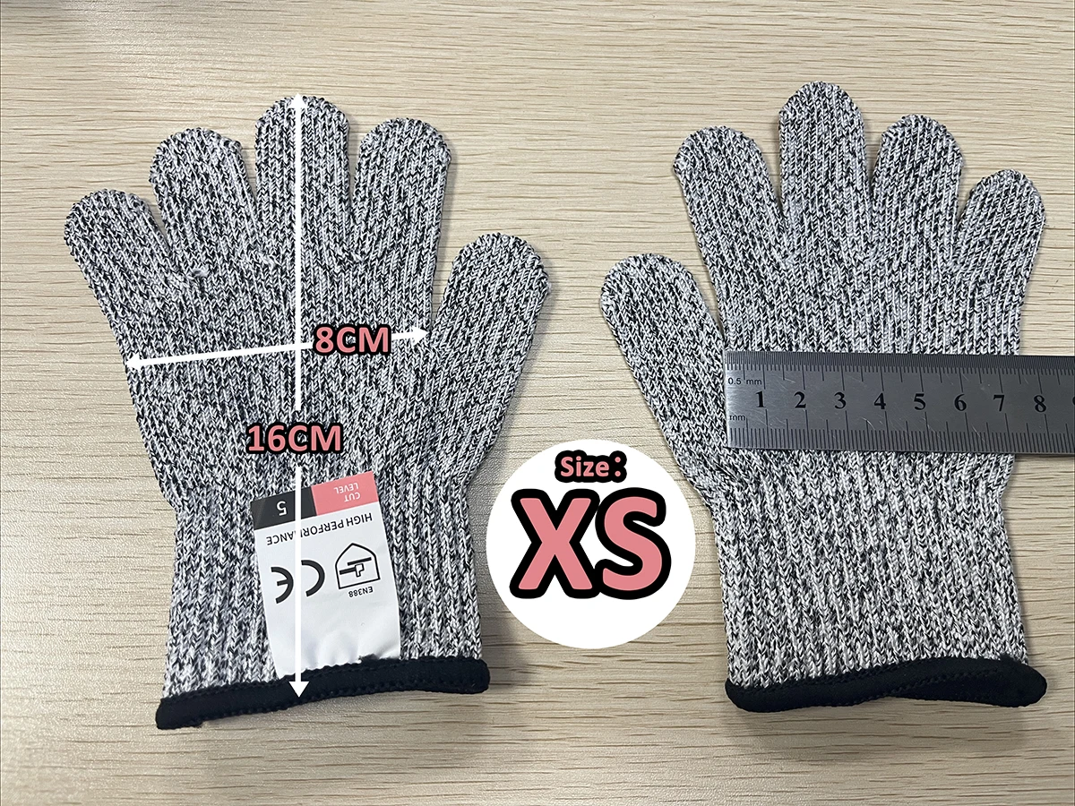 HPPE Level 5 Safety Anti Cut Gloves High-strength Industry Kitchen Gardening Anti-Scratch Anti-cut Glass Cutting Multi-Purpose