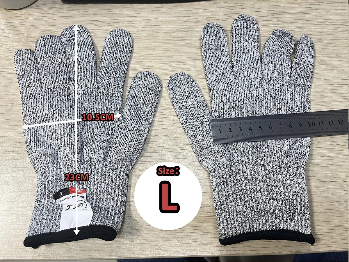 HPPE Level 5 Safety Anti Cut Gloves High-strength Industry Kitchen Gardening Anti-Scratch Anti-cut Glass Cutting Multi-Purpose