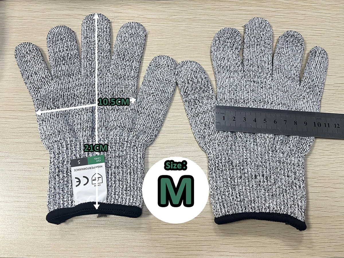 HPPE Level 5 Safety Anti Cut Gloves High-strength Industry Kitchen Gardening Anti-Scratch Anti-cut Glass Cutting Multi-Purpose