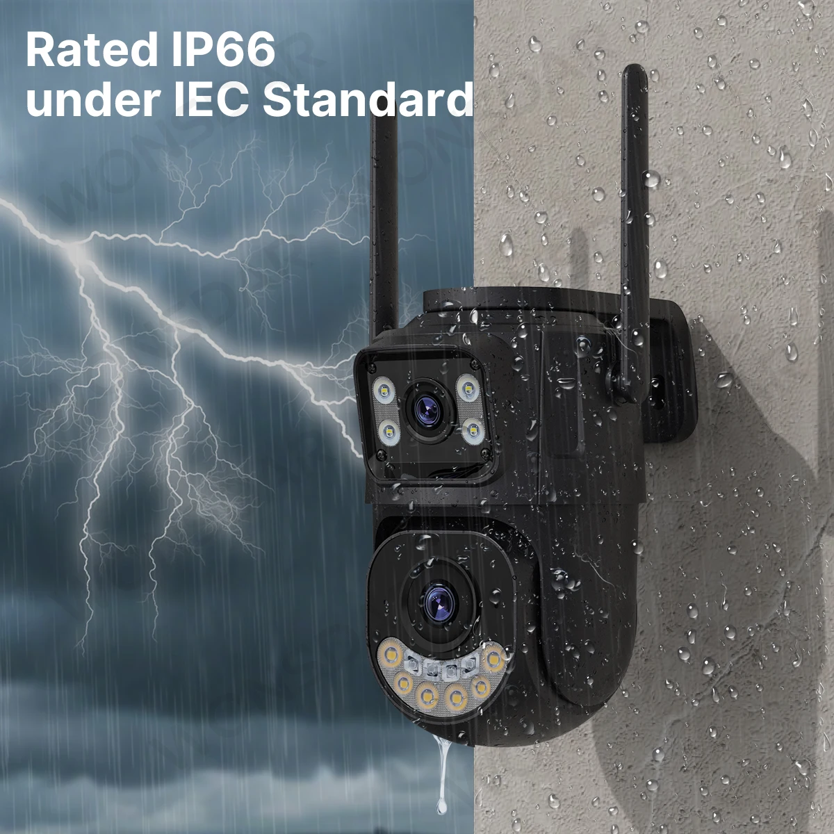 External Wifi PTZ Camera Dual Lens 2.4Ghz&5Ghz WiFi Outdoor IP Camera Auto Tracking Security Protection CCTV Surveillance ICsee