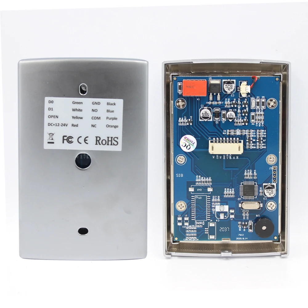 RFID Metal Access Control EM Card Reader Keypad 2000 User 125KHz Card Reader Keypad Key Fobs Standalone Door Access Controller