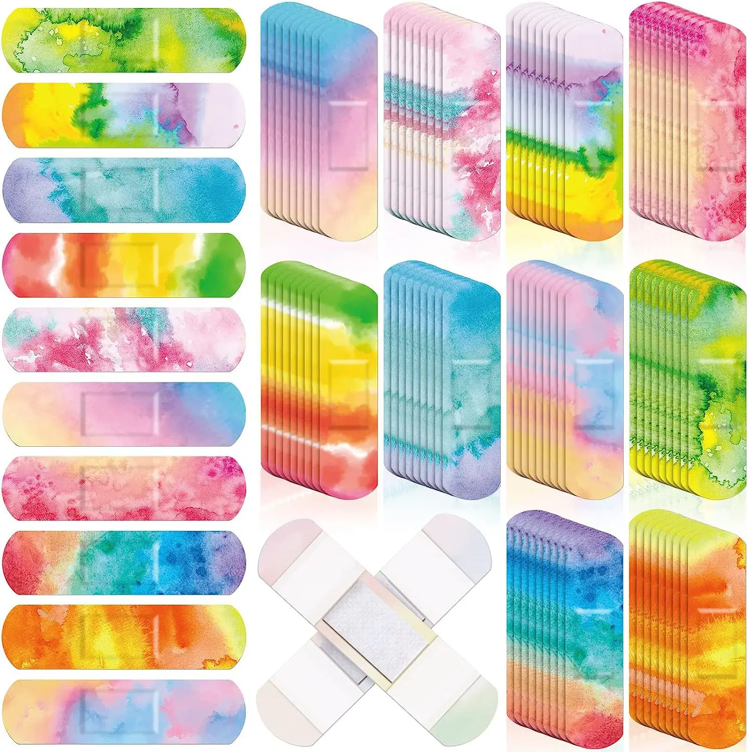 10Pcs Aesthetic Starry Sky Color Cartoon Unicorn PE Band Aid Waterproof Breathable Elastic Kid Hemostatic Bandage Dressing Patch