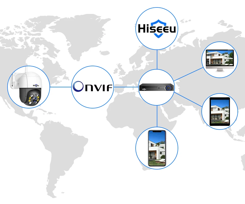 Hiseeu 8MP 4K PTZ Wifi Camera 5x Digital Zoom Ai Human Detect Auto Tracking ONVIF Wireless Outdoor Surveillance Camera ICSee App