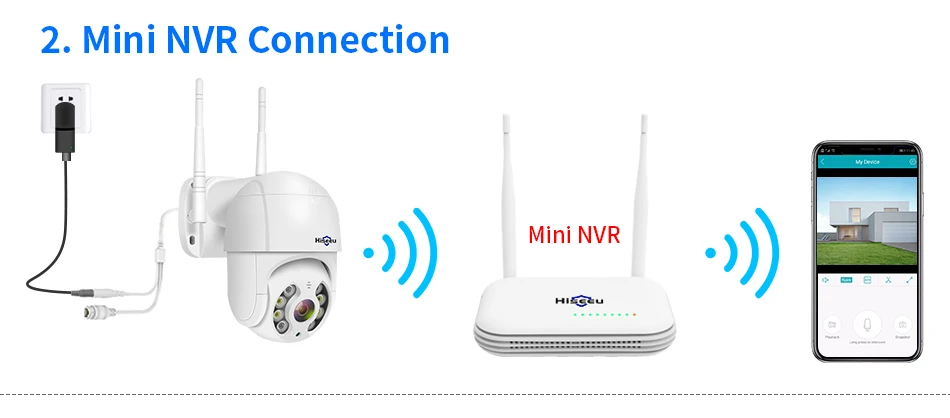 Hiseeu 8MP 4K PTZ Wifi Camera 5x Digital Zoom Ai Human Detect Auto Tracking ONVIF Wireless Outdoor Surveillance Camera ICSee App