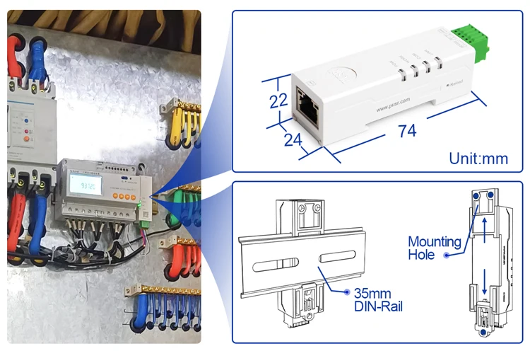 PUSR Serial RS485 RS232 to Ethernet Converter Din Rail Modbus RTU to TCP Gateway Support Edge Computing HTTP MQTT USR-DR132/134