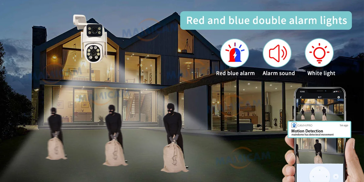 4MP WIFI IP Camera 3G 4G SIM Card PTZ 4MP Video Surveillance Cameras Outdoor Dual Lens ZOOM Alarm Color Night Camhipro App