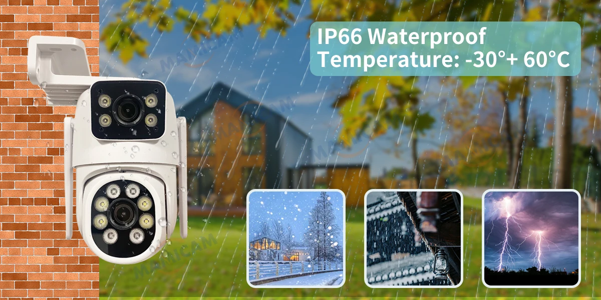 4MP WIFI IP Camera 3G 4G SIM Card PTZ 4MP Video Surveillance Cameras Outdoor Dual Lens ZOOM Alarm Color Night Camhipro App