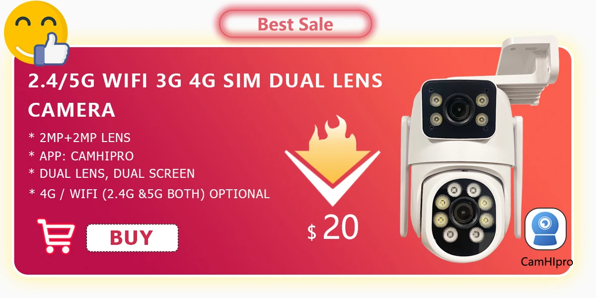 4MP WIFI IP Camera 3G 4G SIM Card PTZ 4MP Video Surveillance Cameras Outdoor Dual Lens ZOOM Alarm Color Night Camhipro App