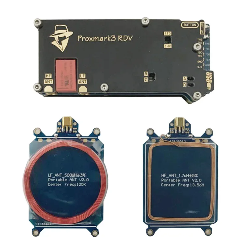 NFC 125KHz 13.56MHz Reader Writer Duplicator RFID Proxmark3 RDV2 512k Memory PM3 DEV Encoder Develop Suit Kits Programmer