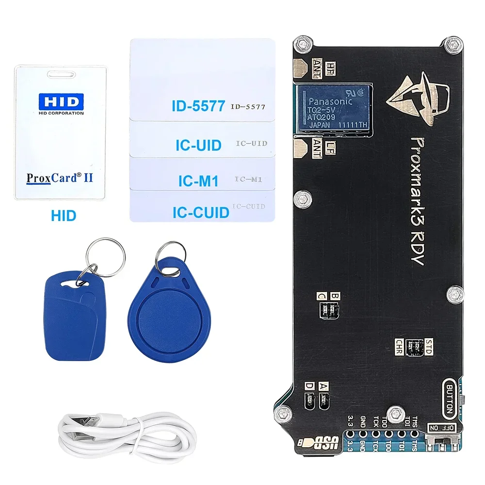 NFC 125KHz 13.56MHz Reader Writer Duplicator RFID Proxmark3 RDV2 512k Memory PM3 DEV Encoder Develop Suit Kits Programmer
