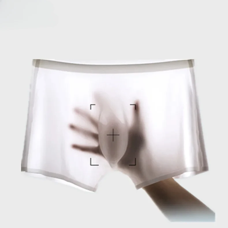 3pcs Ice Silk Men's Underwear Boxer Briefs For Men 3D Ultra Thin Comfortable Breathable QuickDrying Panties
