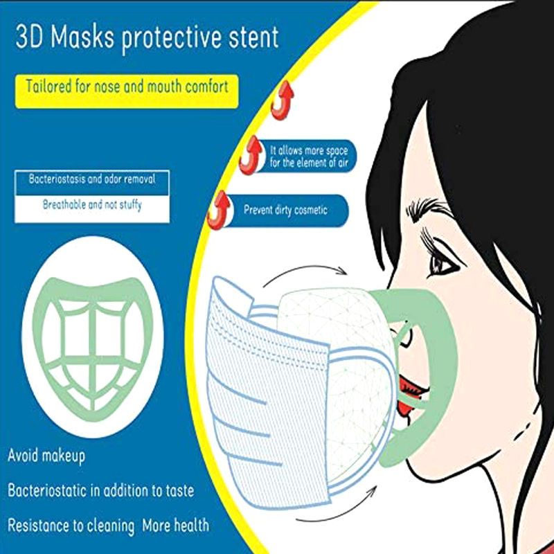 Silicone Mask Inner Support Frame Cool Lipstick Protection Stand for Comfortable Nose Breathing