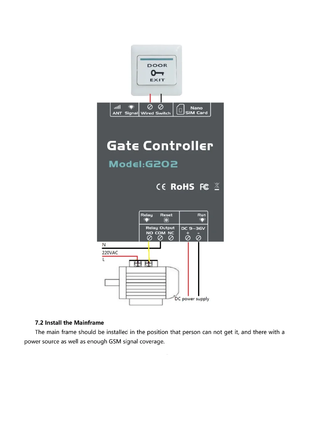 G202 GSM Gate 4PCS Garage Barrier Shutter Door Opener FREE Call Remote Control Controller Electronic Lock Relay Switch