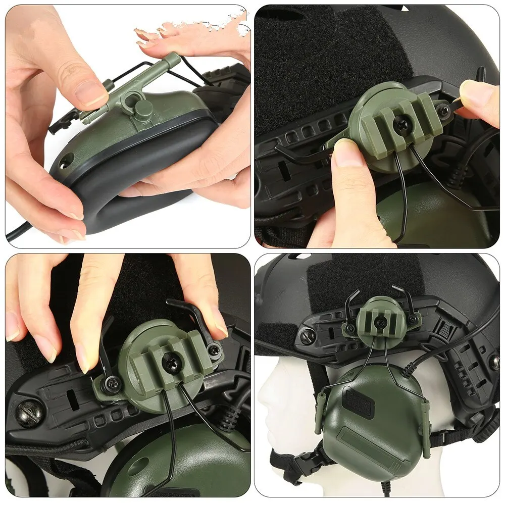 Tactical Helmet Accessories Military Airsoft Headset Holder Helmet Rail Adapter Hunting Shooting Headset Bracket