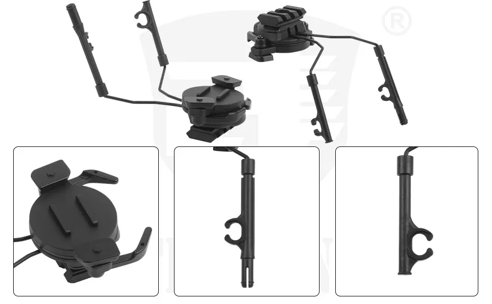 Tactical Helmet Accessories Military Airsoft Headset Holder Helmet Rail Adapter Hunting Shooting Headset Bracket