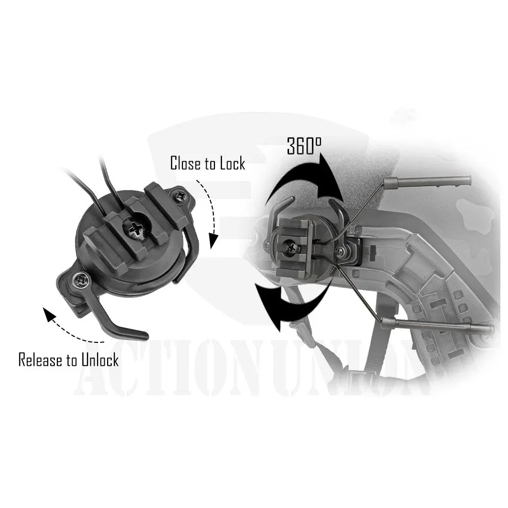Tactical Helmet Accessories Military Airsoft Headset Holder Helmet Rail Adapter Hunting Shooting Headset Bracket