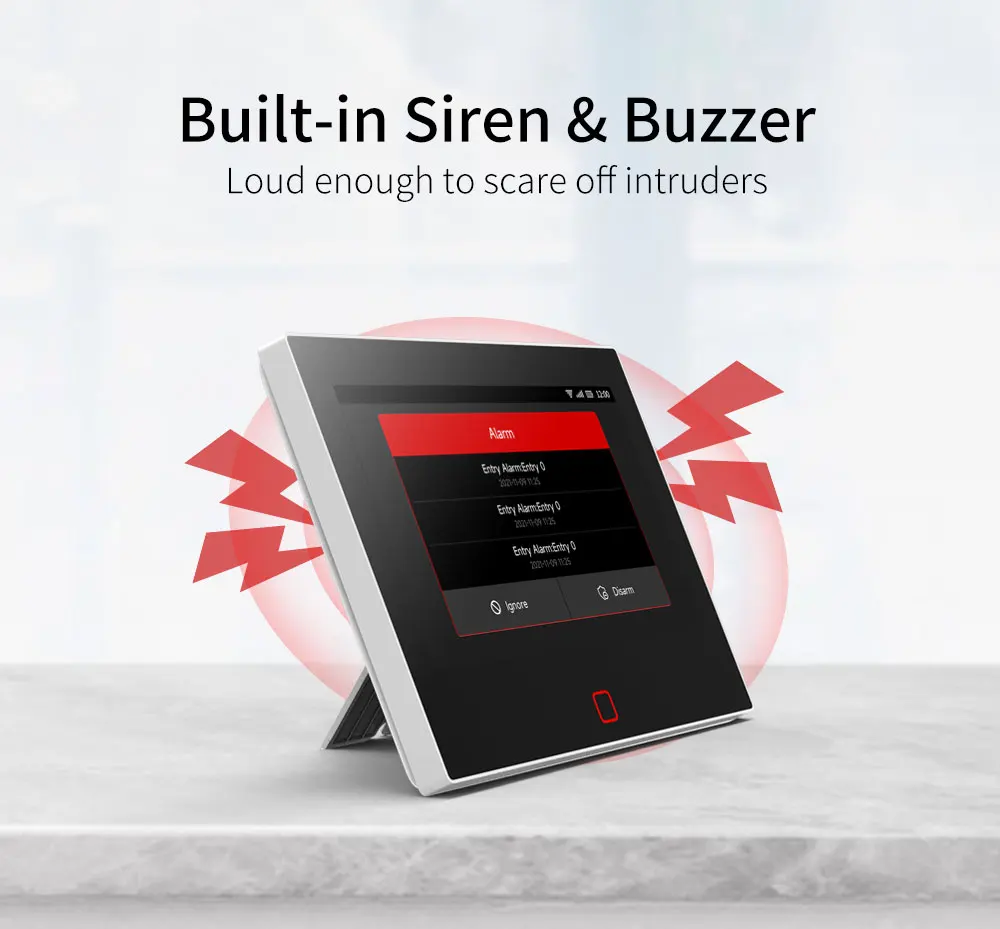 Staniot LoRa Version 7 inch Security Alarm System WiFi 4G Tuya Smart Home Burglar Kit 500m Transmission Distance Built-in Siren