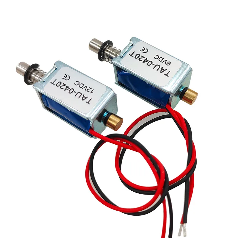 TAU-0420 Electromagnetic Lock DC 6V 12V Magnetic Lock Electric Lock 0.85A 1.8A Lock Linear Solenoid