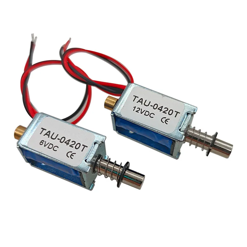 TAU-0420 Electromagnetic Lock DC 6V 12V Magnetic Lock Electric Lock 0.85A 1.8A Lock Linear Solenoid