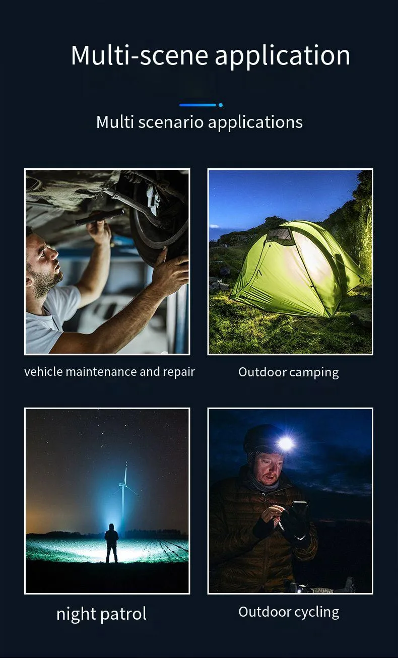 New Ultra Powerful Flashlight 3 Core LED Mini EDC Tactical Torch USB Rechargeable Outdoor Camping Fishing LED Hat Clip Lamp