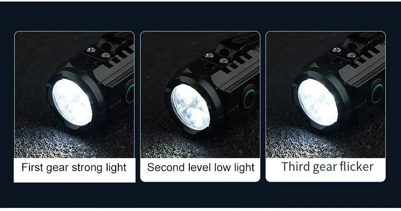 New Ultra Powerful Flashlight 3 Core LED Mini EDC Tactical Torch USB Rechargeable Outdoor Camping Fishing LED Hat Clip Lamp