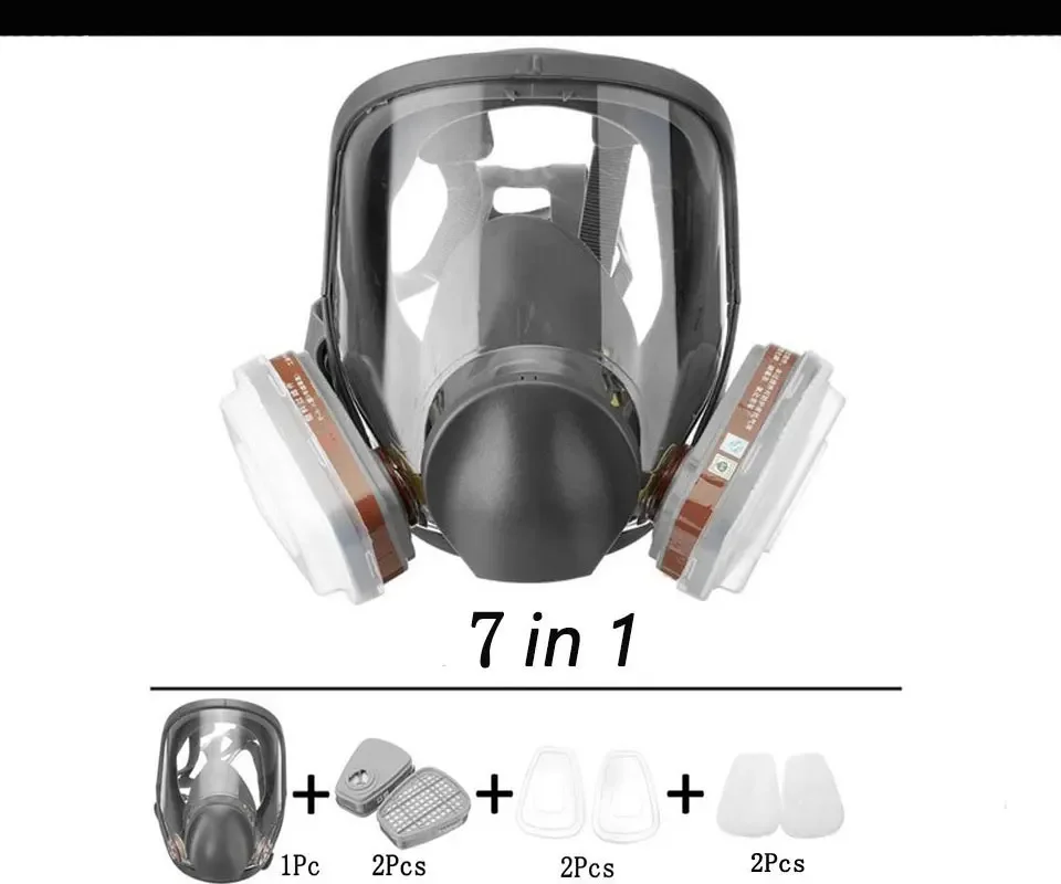 Fog-Proof 6800 Full Face Gas Mask Respirator Sets Industrial Painting Spraying Respiration Safety Work Protective Respirador