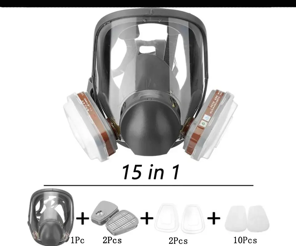 Fog-Proof 6800 Full Face Gas Mask Respirator Sets Industrial Painting Spraying Respiration Safety Work Protective Respirador