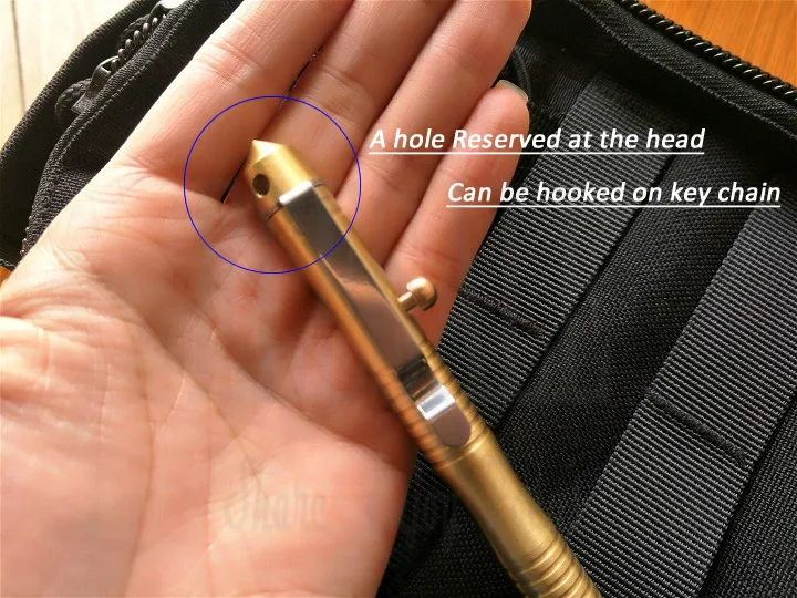 New Self-Defense Brass Tactical Pen High Quality Bolt Switch Ball Point Writing Pen For Outdoor Camp EDC Tool Gift Box
