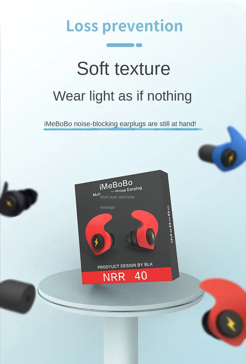 Noise-cancelling Sponge Earplugs Mute Sleep Soundproof Earplugs Separate Assembly Waterproof Silicone Earplugs Security