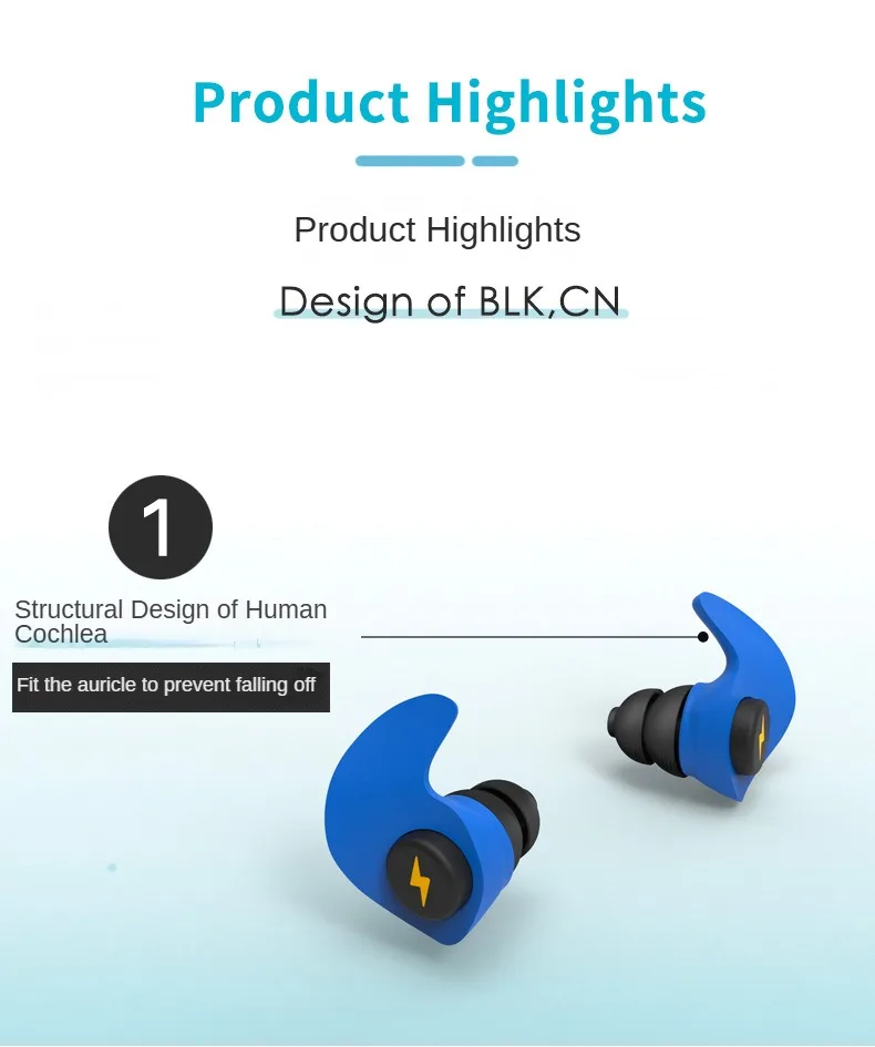 Noise-cancelling Sponge Earplugs Mute Sleep Soundproof Earplugs Separate Assembly Waterproof Silicone Earplugs Security