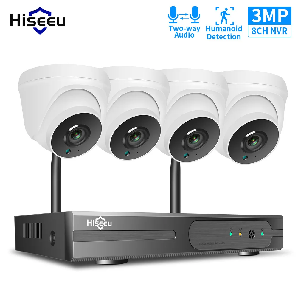 Hiseeu 3MP/5M Wireless IP Camera 3.6mm Lens Waterproof Security WiFi Camera for Hiseeu Wireless CCTV System Kits IP Pro APP View