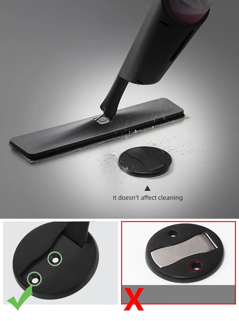 Invisible Magnetic Door Stopper Stainless Steel Punch-free Windproof Mechanical Self-locking Door Stop Door Stopper