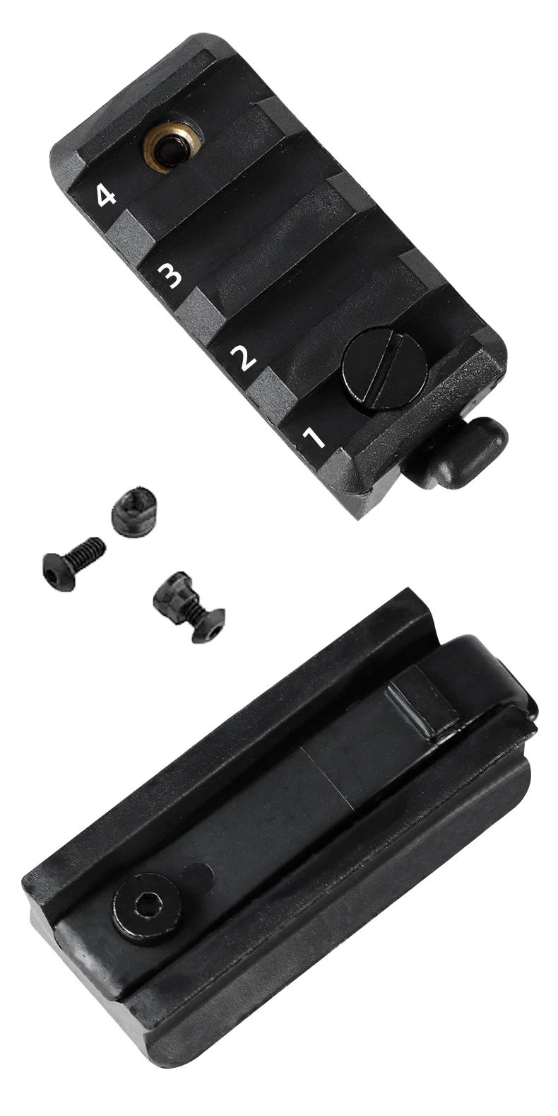 BOOIU Tactical Helmet Rail Slider Airsoft Helmet Rail Slider Mount Accessories Flashlight Clip Multifunctional Helmet Adapter