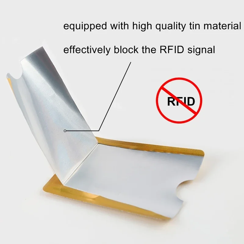 10pcs Anti-Scan Card Sleeve Anti-theft Anti-magnetic Anti RFID/NFC scanning Aluminium Foil Safty Bank Card ID Card Card Holder