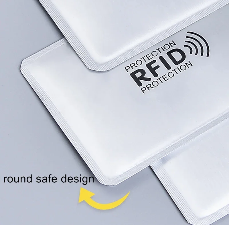 10pcs Anti-Scan Card Sleeve Anti-theft Anti-magnetic Anti RFID/NFC scanning Aluminium Foil Safty Bank Card ID Card Card Holder