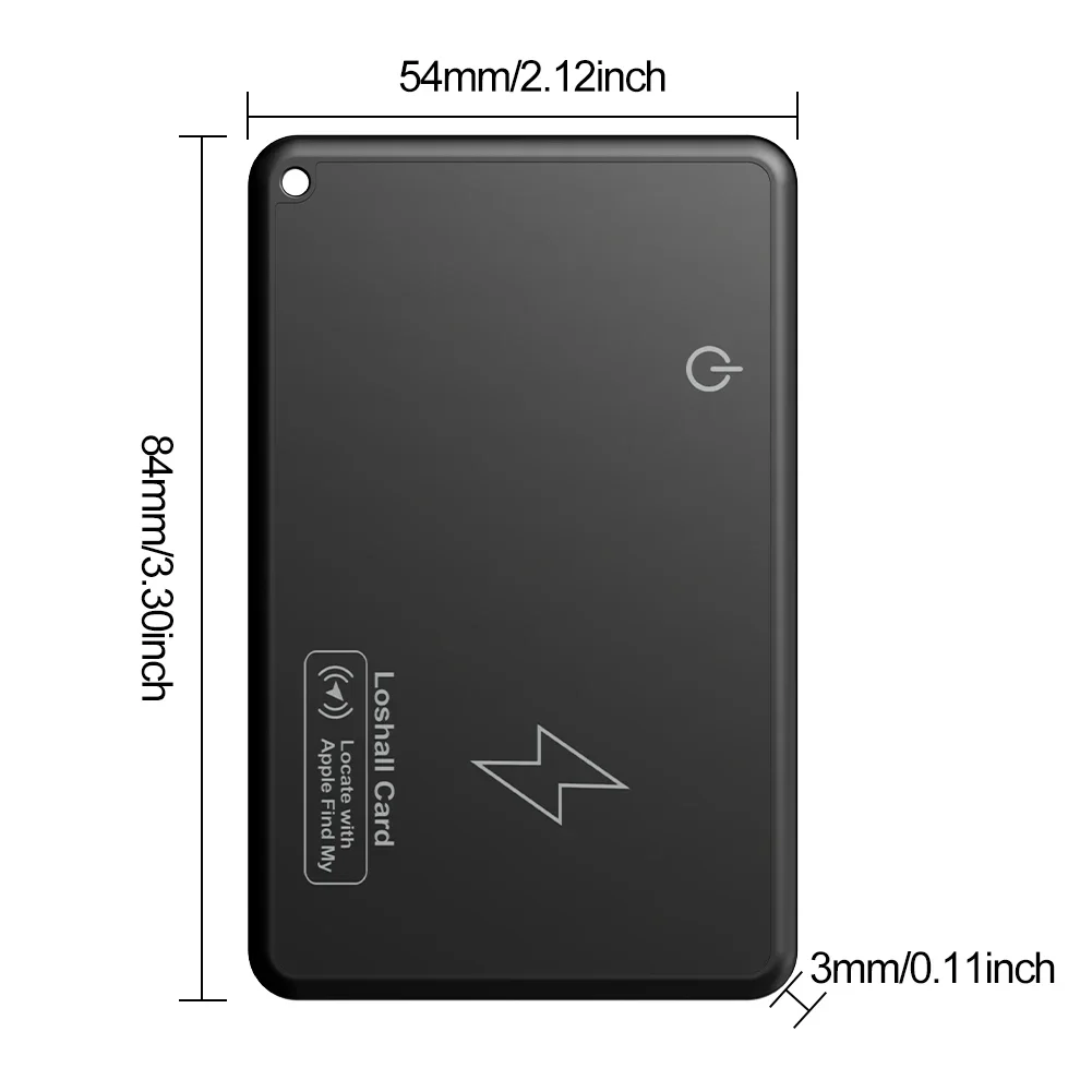 Mini Wallet Tracker Card Wireless Charging Tracking Location Waterproof GPS Locator Work with Apple Find My App Tracker for IOS