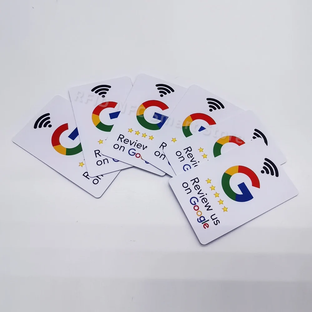 Google Review NFC Card Increase Your Reviews PVC Material Standard Card Size Google Tap To review Cards