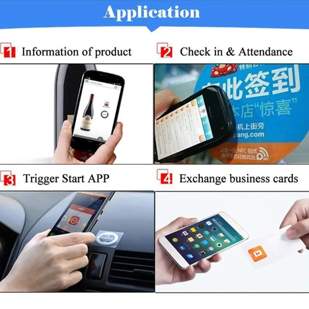 10Pcs NFC Chip Ntag213 Sticker Wet Inlay 11x21MM 13.56MHz Label Tag 213 Anti-counterfeiting Label Electronic Label
